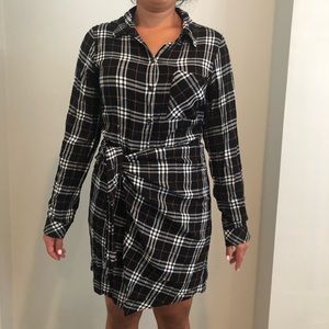 Plaid button up sanctuary dress
